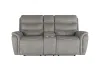 New Classic U092-25-GRY New Classic U092-25-GRY Kamari - Console Loveseat With Dual Recliners - Gray
