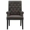CoasterEssence 115173 Alana - Velvet Upholstered Dining Arm Chair - Brown