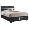 CoasterEveryday 206361Q-S5 Miranda - 5 Piece Queen Platform Storage Bedroom Set - Black