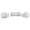CoasterElevations 509871-S3 Isabella - 3 Piece Faux Sheepskin Upholstered Sofa Set - Natural