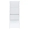Coaster Fine Furniture 704254 Jude - 3-Shelf Engineered Wood Media Tower - High Gloss White