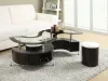 CoasterEssence 720218 Buckley - 3 Piece Coffee Table And Stools Set - Cappuccino