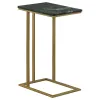 CoasterEssence 936035 Vicente - Marble Top C-Shaped Sofa Side Table - Green