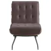 Coaster Fine Furniture 907503 Aloma - Upholstered Tufted Armless Accent Chair - Brown