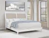 Coaster Fine Furniture 223471KE Bexhill - Upholstered Eastern King Panel Bed - White
