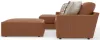 Jackson Furniture Industries 5045/73/75/28-26 Jackson Furniture Industries 5045/73/75/28-26 Minori - Italian Leather 2 Piece Sofa / Chaise With LSF Chaise And Cocktail Ottoman - Whiskey