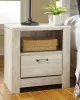 Ashley Furniture B331-91 Bellaby - One Drawer Night Stand - Whitewash