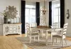 Ashley Furniture D743/45/01(4)/60 Realyn - 6 Pc. - Extension Table, 4 Ladderback Side Chairs, Server - White