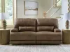 Ashley Furniture PC9180247 Beckley Place - 2 Seat Power Reclining Sofa With Adjustable Headrest - Earth