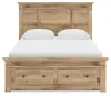 Ashley Furniture PCB1170B10 Ashley Furniture PCB1170B10 Makidern - Queen Panel Storage Bed With Under Bed Storage Unit And Storage Footboard - Tan