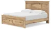 Ashley Furniture PCB1170B16 Ashley Furniture PCB1170B16 Makidern - King Panel Storage Bed With Under Bed Storage Unit And Storage Footboard - Tan