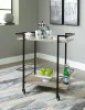 Ashley Furniture A4000389 Waylowe - Bar Cart - Brown / Black
