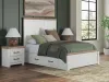 Ashley Furniture B4615B14 Ashley Furniture B4615B14 Savonport - Queen Panel Bed With 2 Under Bed Storage Units - White / Brown