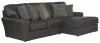 Jackson Furniture Industries 4378/46/76-28 Jackson Furniture Industries 4378/46/76-28 Denali - 2 Piece Italian Leather Match Sofa Chaise With Right Side Facing Chaise - Steel