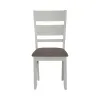 Liberty Furniture 182-C1501S Brook Bay - Slat Back Upholstered Side Chair - Textured White / Carbon Gray
