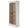 CoasterElevations 950965 Tammi - 2 Door Wood Tall Cabinet - Distressed White And Brown