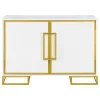 CoasterEssence 959594 Elsa - 2 Door Wood Storage Accent Cabinet - White And Gold