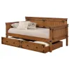 Coaster Fine Furniture 300675-SET Oakdale - Wood Twin Daybed with Trundle - Rustic Honey