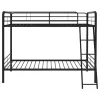 Coaster Fine Furniture 460334BLK Carson - Metal Twin Over Twin Bunk Bed - Glossy Black