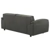 Coaster Fine Furniture 509505 Buxton - Top Grain Leather Upholstered Loveseat - Graphite