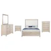 Coaster Fine Furniture 215921KE-S5 Pembroke - 5 Piece Eastern King Bedroom Set - Washed Oak