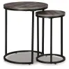 Ashley Furniture A4000231 Briarsboro - Accent Table Set (Set of 2) - Black / Gray