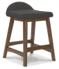 Ashley Furniture D615-224 Ashley Furniture D615-224 Lyncott - Upholstered Barstool (Set of 2) - Charcoal / Brown