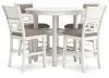 Ashley Furniture D423-223 Erinberg - Dining Room Counter Table Set (Set of 5) - Antique White