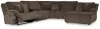 Ashley Furniture 92705S1 Ashley Furniture 92705S1 Top Tier - 6-Piece Reclining Sectional With Raf Press Back Chaise - Chocolate