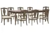Pulaski Furniture P412240-KIT17 Pulaski Furniture P412240-KIT17 Saddle Creek - Extendable Leg Dining Table With 8 Wood Back Side Chairs - Timber Brown