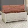 Liberty Furniture 652-OT1011 Farmhouse Reimagined - Storage Trunk - Antique White / Chestnut Tops