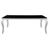 CoasterElevations 115071 Carone - Rectangular Glass Top Dining Table - Black And Chrome