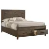 CoasterEveryday 222631KE Woodmont - Eastern King Storage Bed - Rustic Golden Brown