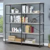 CoasterEveryday 801544 Analiese - 4-Shelf Double Bookshelf - Gray Driftwood