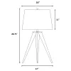 CoasterEssence 901644 Sabat - Empire Shade Tripod Beside Table Lamp - Black