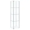 CoasterEveryday 951072 Bellatrix - 4-Shelf Clear Glass Curio Cabinet - White