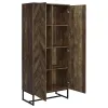 CoasterEveryday 959640 Carolyn - 2 Door Engineered Wood Accent Cabinet - Rustic Oak