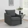 Coaster Fine Furniture 903393 Madia - Upholstered Sloped Arm Swivel Glider Chair - Charcoal