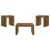 Coaster Fine Furniture 708418-S3 Odilia - 3 Piece Solid Wood Coffee And End Table Set - Auburn