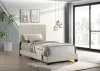 Coaster Fine Furniture 300852T Dorian - Fabric Upholstered Twin Panel Bed - Cream