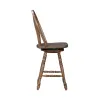 Liberty Furniture 186-B100324 Carolina Crossing - Windsor Swivel Counter Chair - Antique Honey