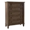 Liberty Furniture 615-BR-KCSDMCN Americana Farmhouse - 5 Piece Bedroom Set (California King Sleigh Bed, Dresser & Mirror, Chest, Night Stand) - Dusty Taupe