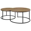 Coaster Fine Furniture 736030 Lainey - 2 Piece Round Nesting Coffee Table - Mango