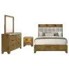 Coaster Fine Furniture 222971KE-S4 Henderson - 4 Piece Eastern King Bedroom Set - Medium Oak