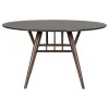 Coaster Fine Furniture 108891-S5 Everton - 5 Piece Round Dining Table Set - Dark Walnut