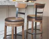 Ashley Furniture D542-124 Pinnadel - UPH Swivel Barstool  - Light Brown