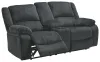 Ashley Furniture 7650494 Draycoll - DBL Rec Loveseat w/Console - Dark Gray