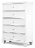 Ashley Furniture B680-46 Fortman - Five Drawer Chest - White