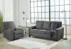 Ashley Furniture 53602/36/25 Rannis - 2 Pc. - Full Sofa Sleeper, Rocker Recliner - Pewter