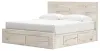 Ashley Furniture B2310B14 Ashley Furniture B2310B14 Lawroy - King Panel Bed With Storage Footboard And 2 Under Bed Storage Units - Light Natural